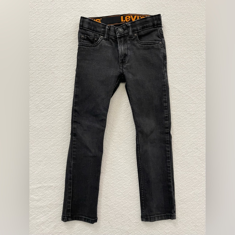 Levi's 501 Distressed Black Skinny Jeans